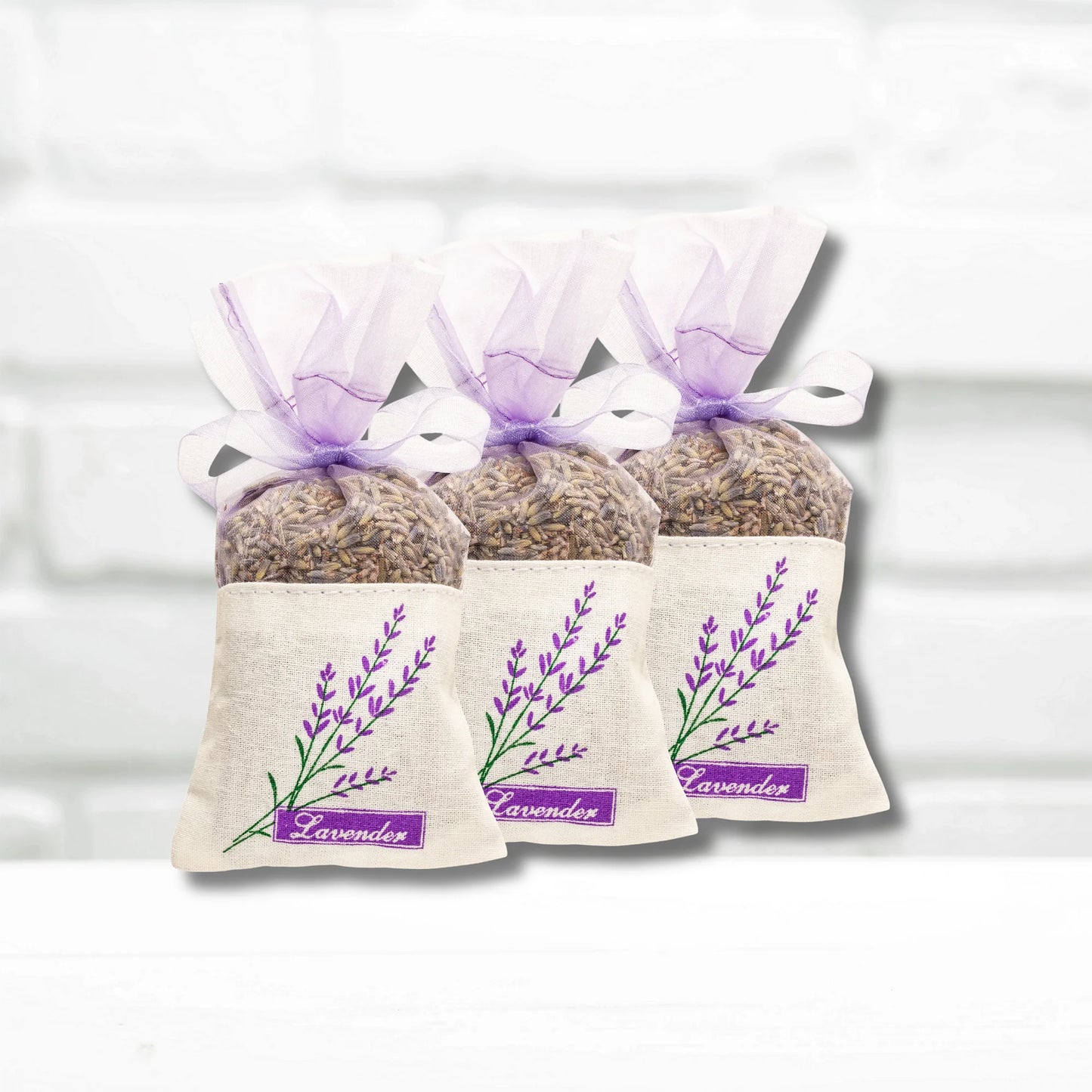 Lavendelsäckchen 3er Set, mit Lavendel