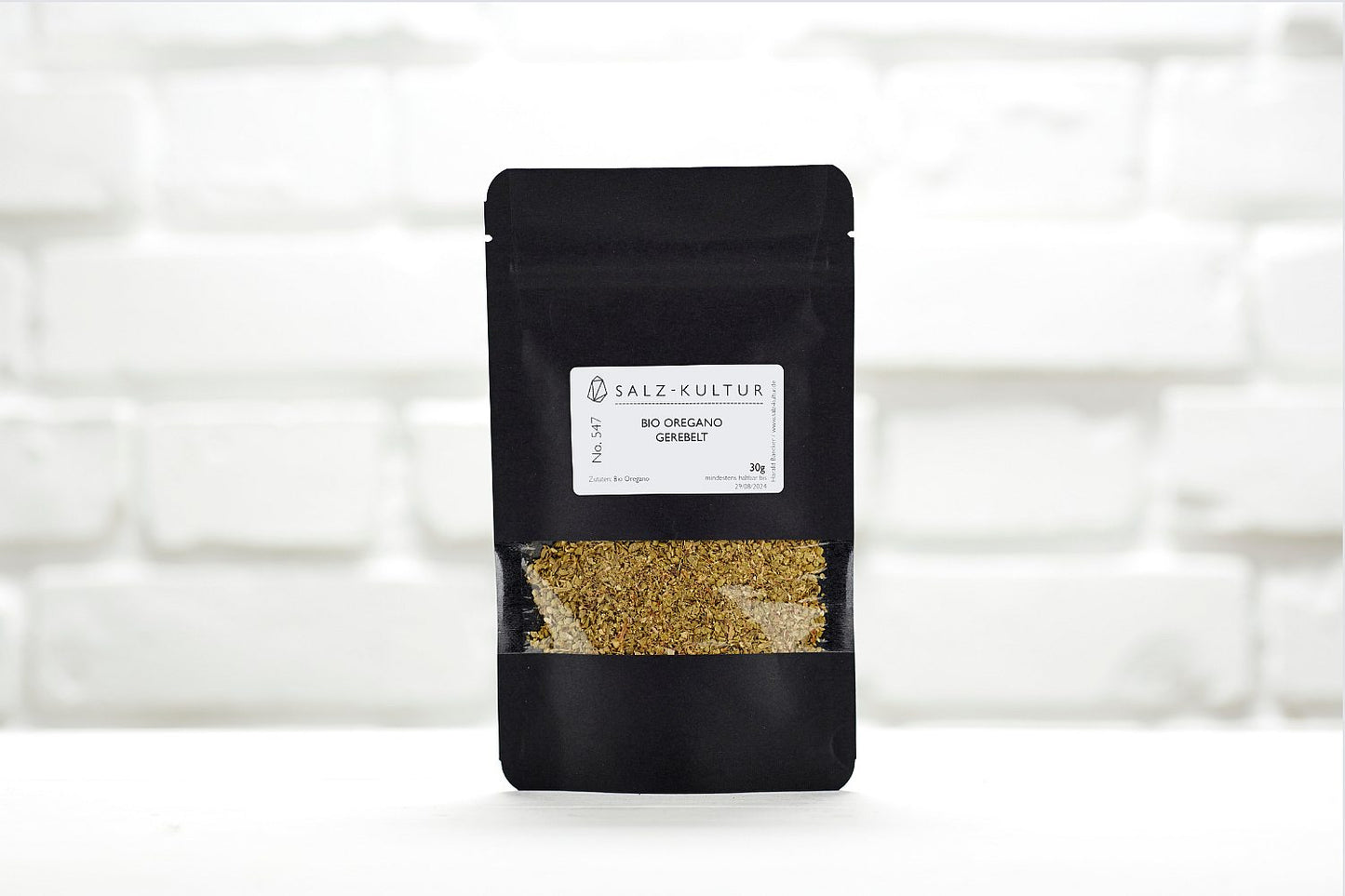 Bio Oregano gerebelt, schwarzer Nachfüllpack