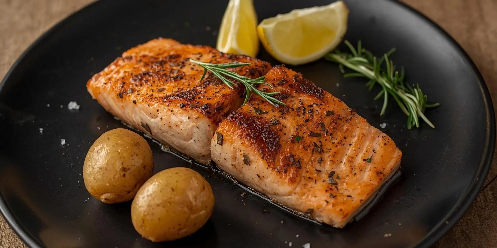 Gebratener Lachs auf Meersalz