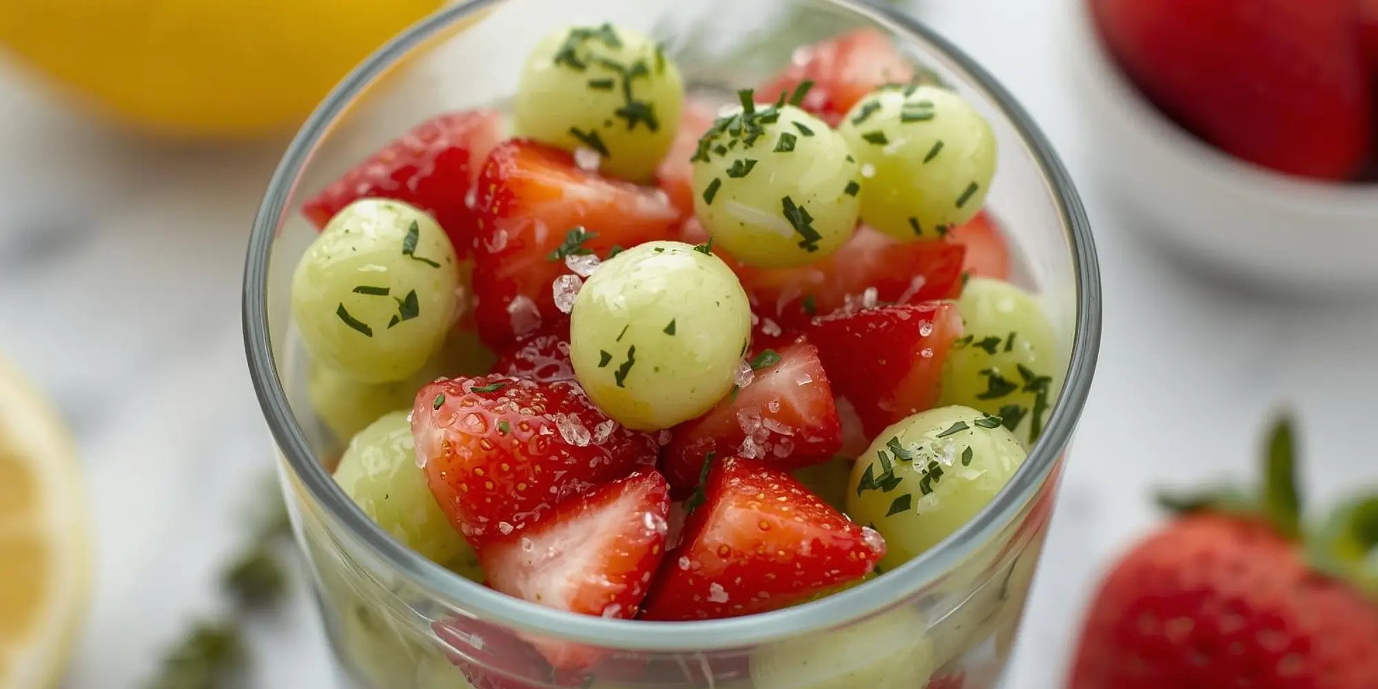 Gurkensalat mit Erdbeeren
