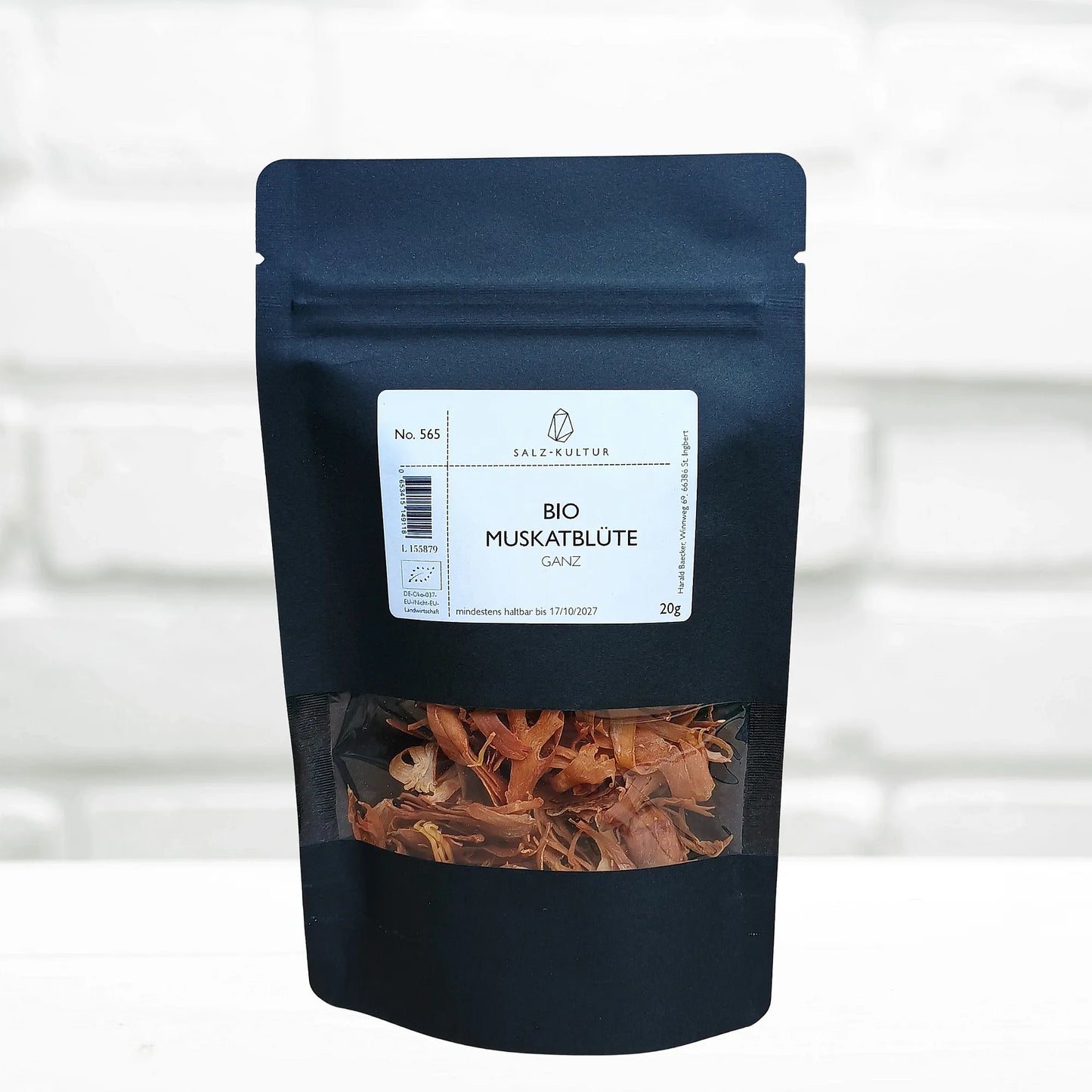 Bio Muskatblüte (Macis), schwarzer Nachfüllpack
