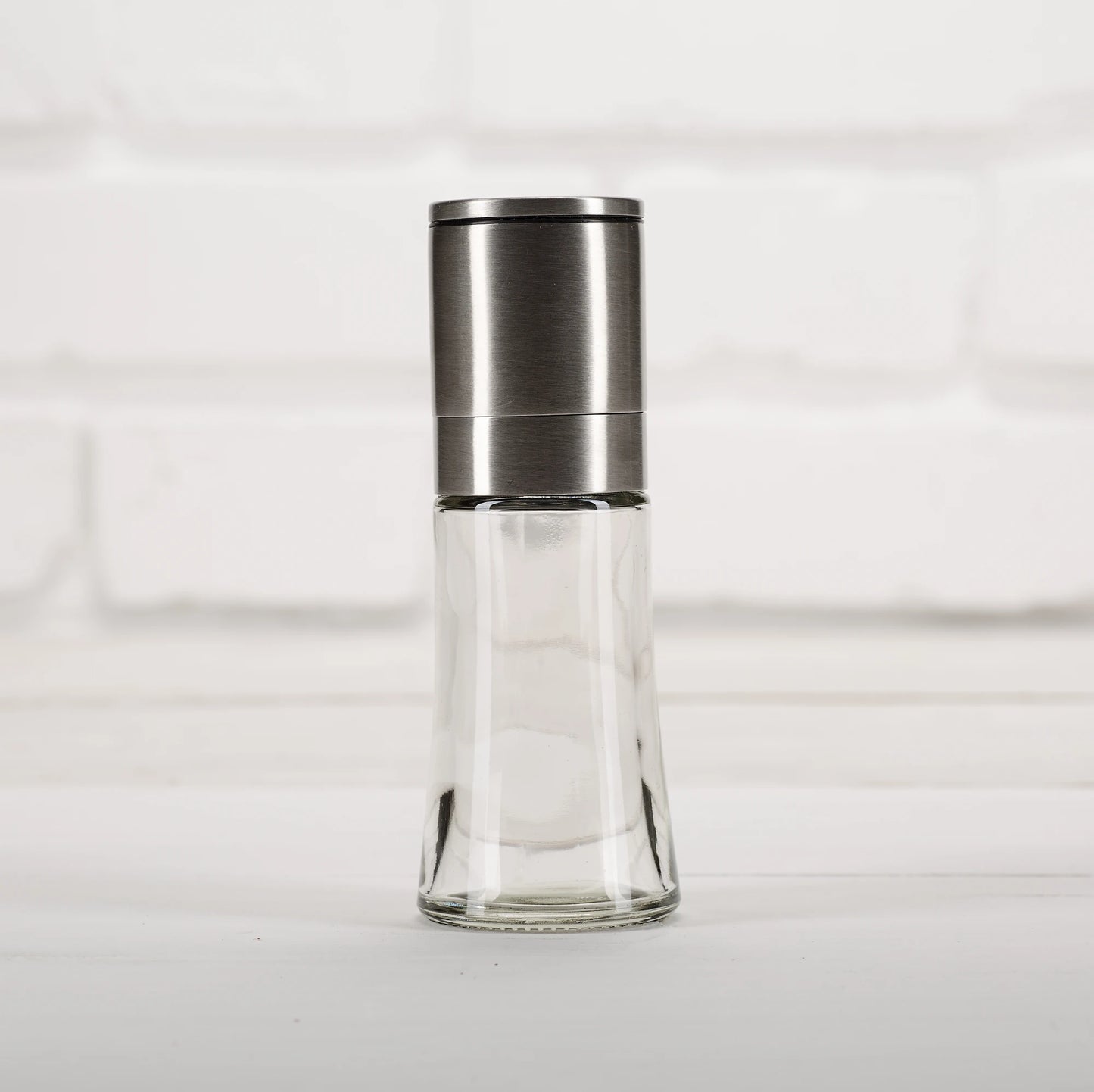 Gewürzmühle, Edelstahl, Glas, Front