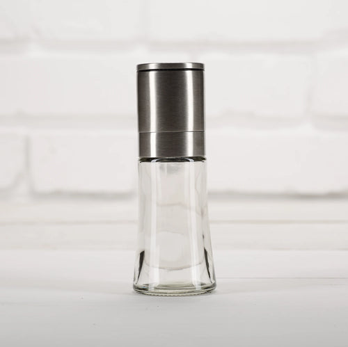 Gewürzmühle, Edelstahl, Glas, Front