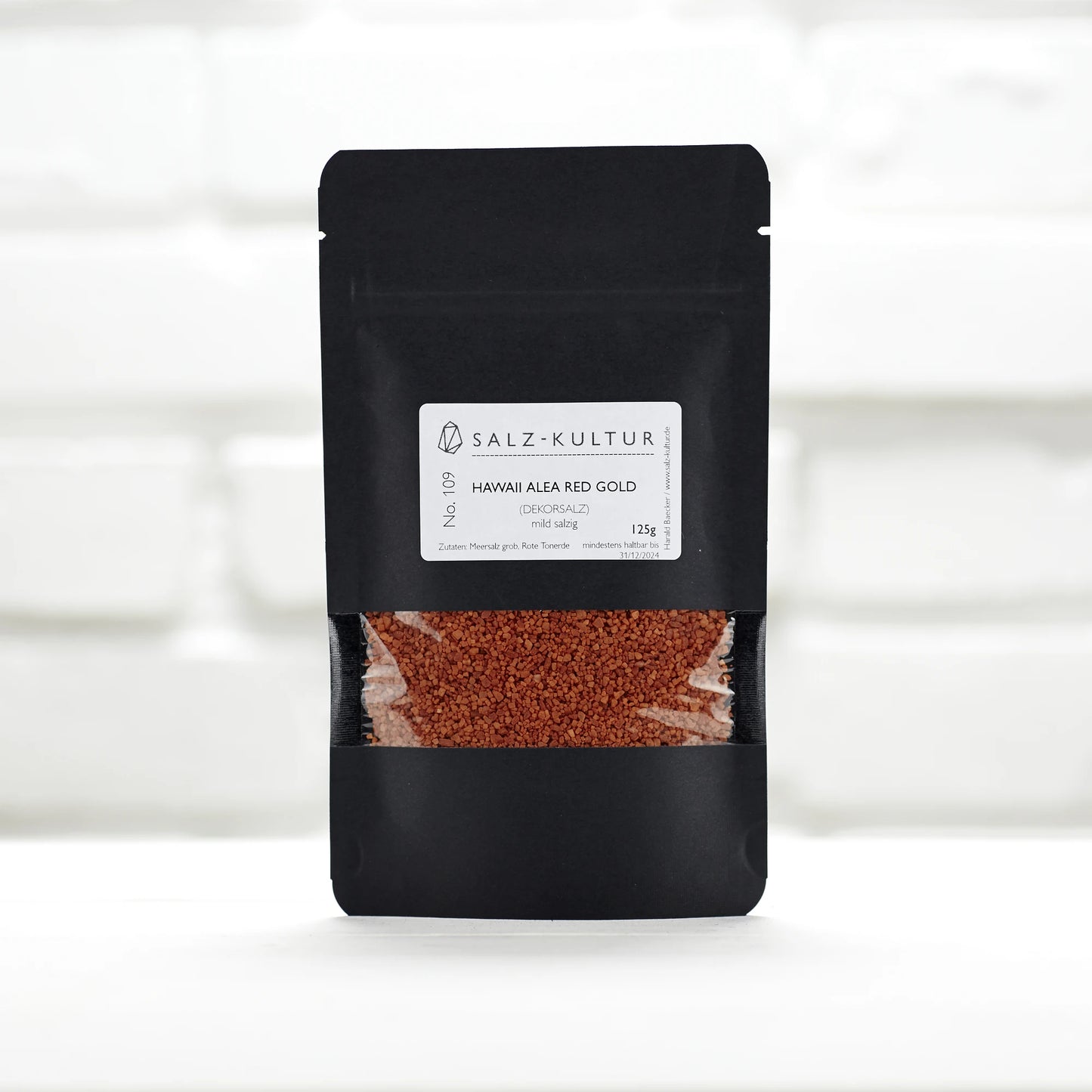 Hawaii Salz alea red gold, schwarzer Nachfüllpack