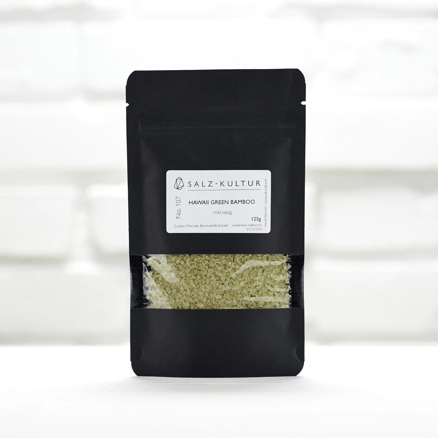 Hawaii Salz green bamboo, schwarzer Nachfüllpack