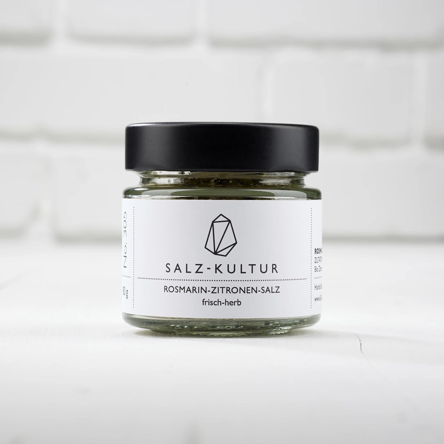 Rosmarin Zitronen Salz, Glas