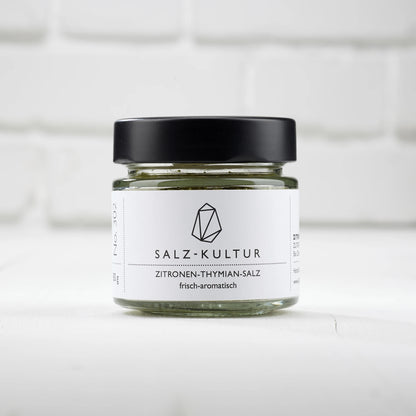 Zitronenthymian Salz, Glas
